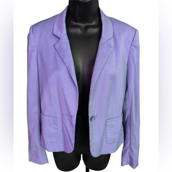 H&M Lavender/Blue One Button Blazer - Picture 6 of 6